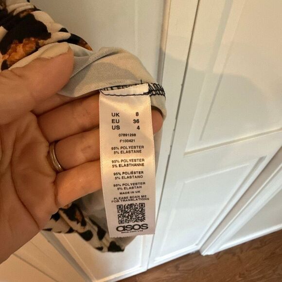 ASOS maternity NWT leopard cowl neck fitted dress 4 - Picture 6 of 9